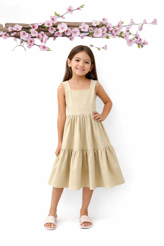Vestido Algodón Beige