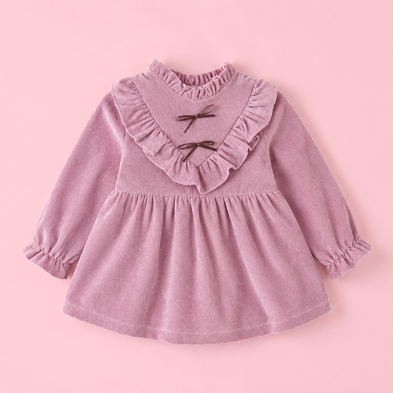 Vestido de Cotelé con Interior de Polar para Niña | Abrigo, Elegancia y Máxima Calidez