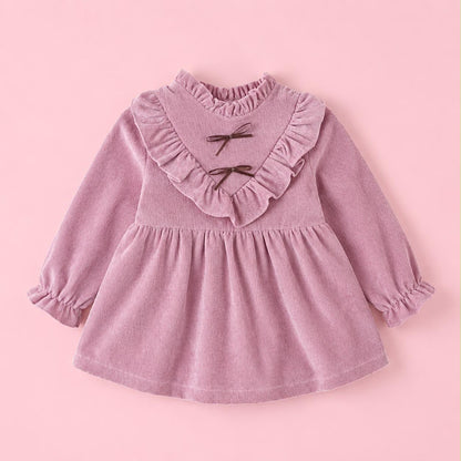 Vestido de Cotelé con Interior de Polar para Niña | Abrigo, Elegancia y Máxima Calidez