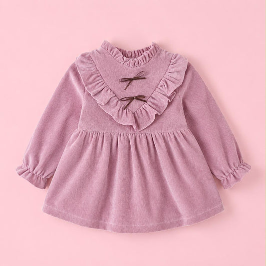 Vestido de Cotelé con Interior de Polar para Niña | Abrigo, Elegancia y Máxima Calidez