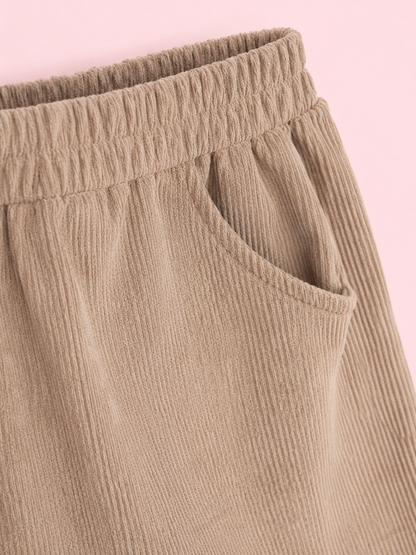 Pantalon Cotele Forrado en Polar Niña.