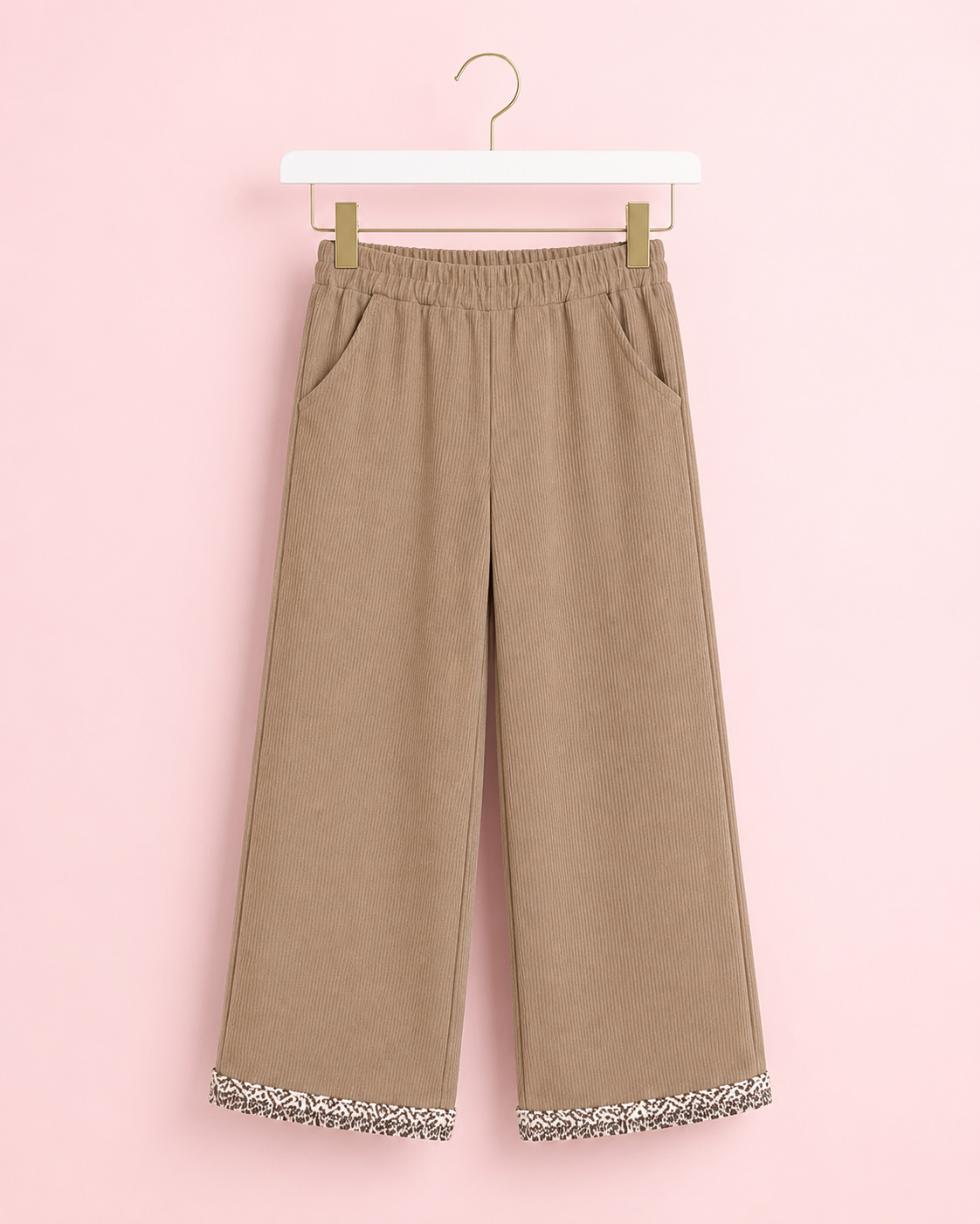 Pantalon Cotele Forrado en Polar Niña.