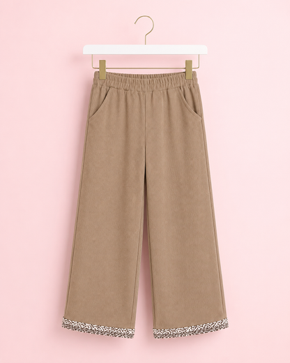 Pantalon Cotele Forrado en Polar Niña.