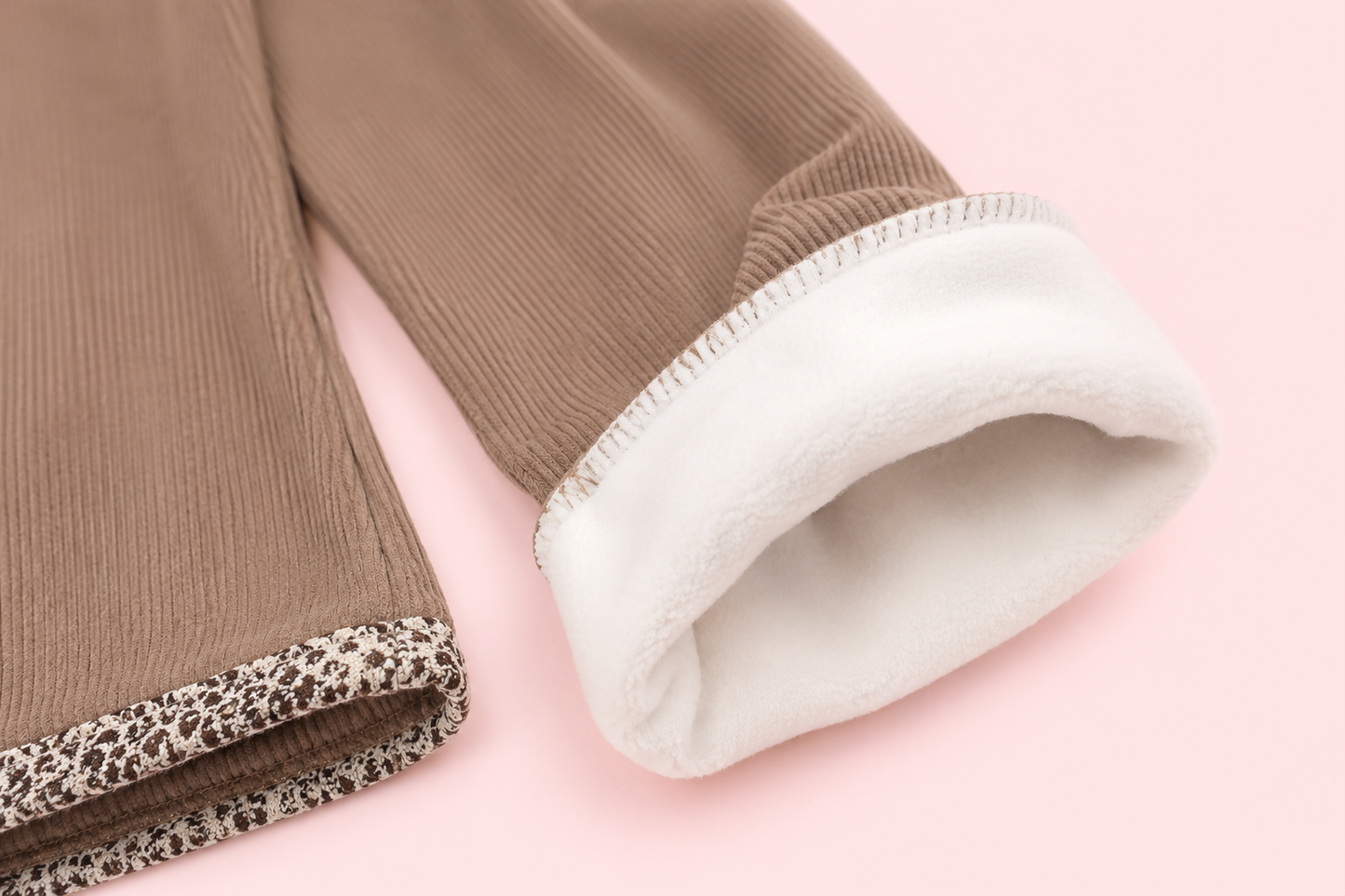 Pantalon Cotele Forrado en Polar Niña.