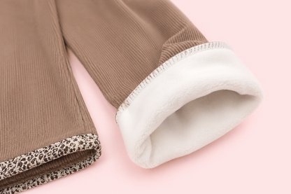 Pantalon Cotele Forrado en Polar Niña.